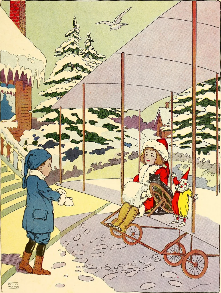 An illustration from The magic aeroplane; a fairy tale, 1911, leaf 20
