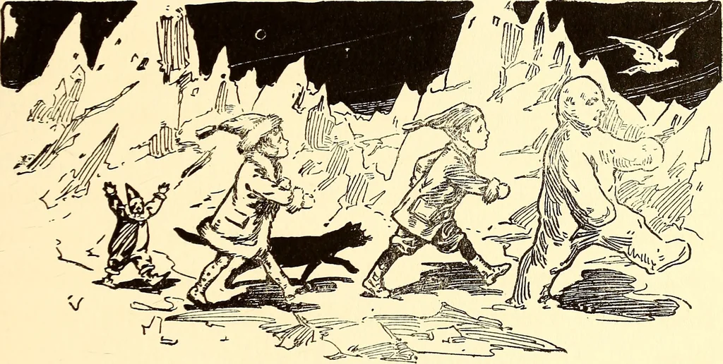 An illustration from The magic aeroplane; a fairy tale, 1911, leaf 44