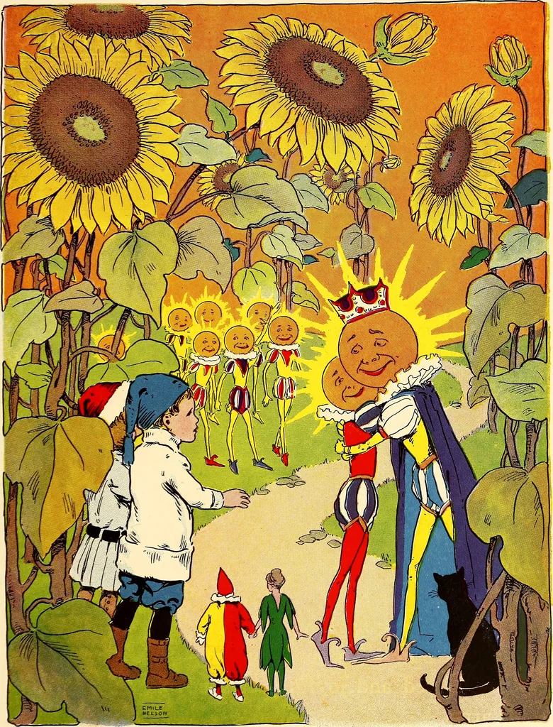An illustration from The magic aeroplane; a fairy tale, 1911, leaf 52