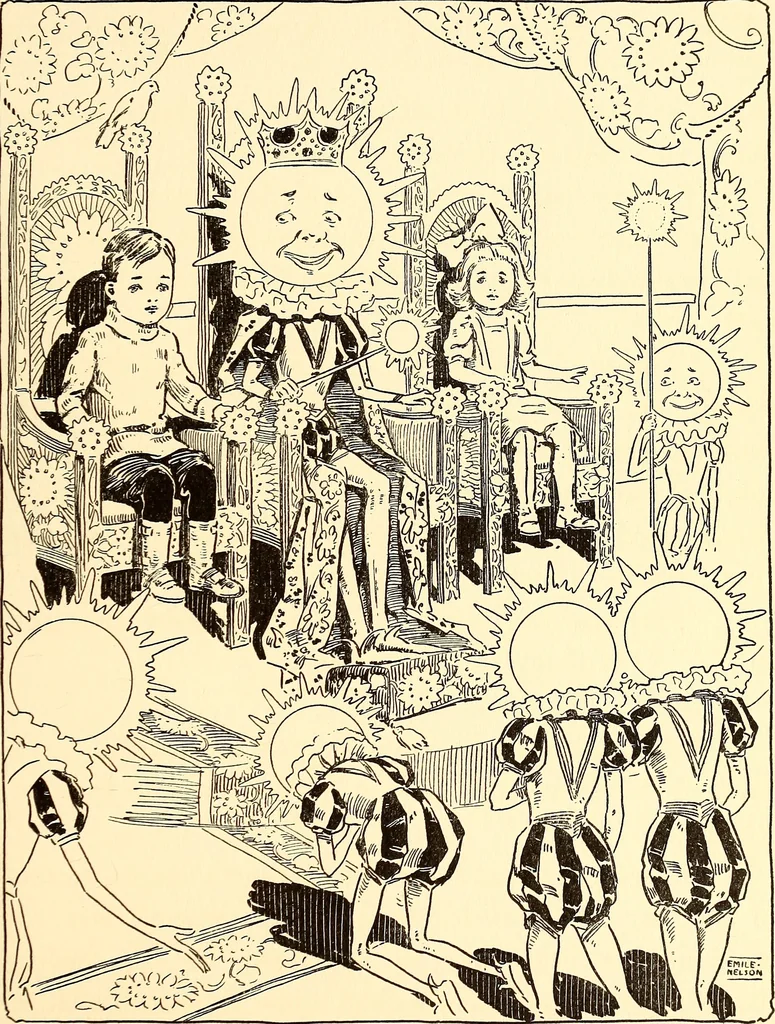 An illustration from The magic aeroplane; a fairy tale, 1911, leaf 62