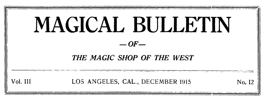 An illustration from Magical Bulletin Of The Magical Shop Of The West, January 1915 December 1917, 1917, leaf 71