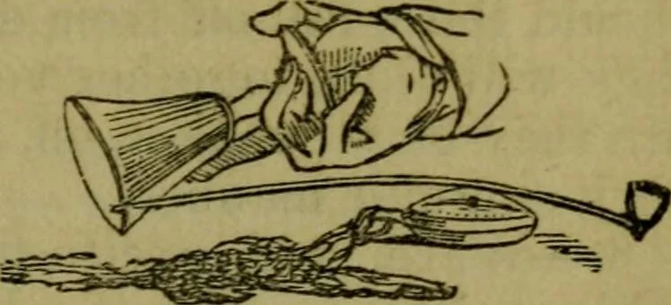 An illustration from The magician's own book, or The whole art of conjuring, 1862, leaf 140