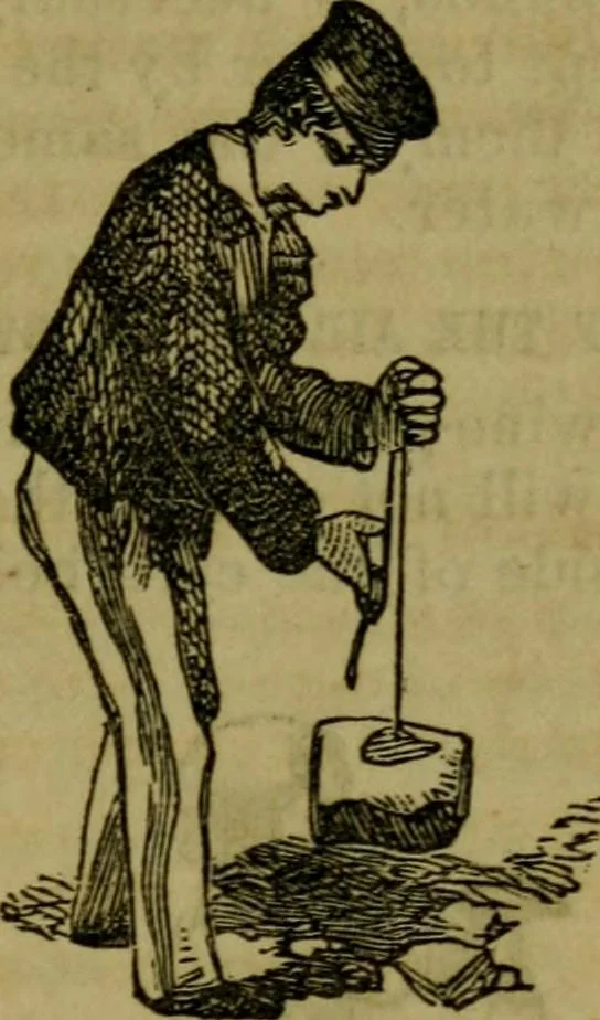An illustration from The magician's own book, or The whole art of conjuring, 1862, leaf 164