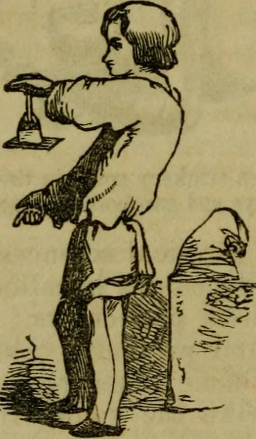 An illustration from The magician's own book, or The whole art of conjuring, 1862, leaf 165