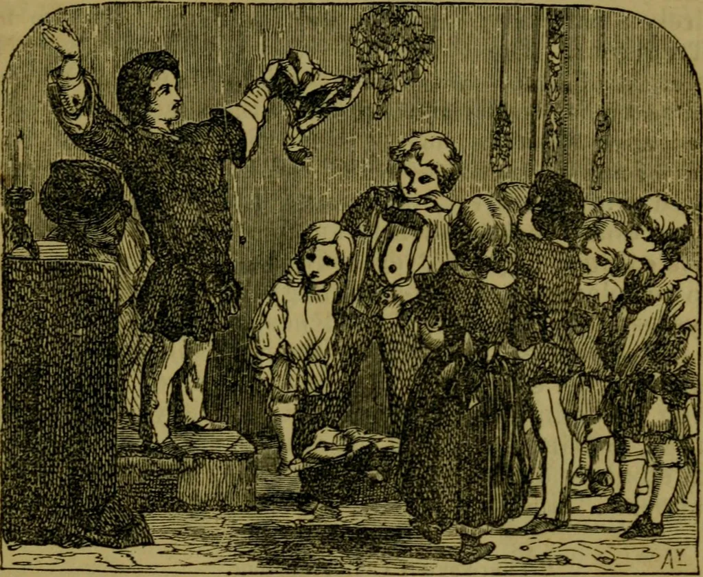 An illustration from The magician's own book, or The whole art of conjuring, 1862, leaf 18