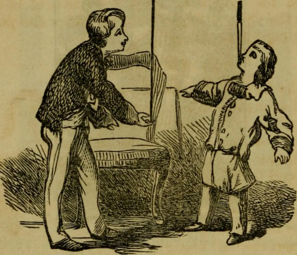 An illustration from The magician's own book, or The whole art of conjuring, 1862, leaf 199