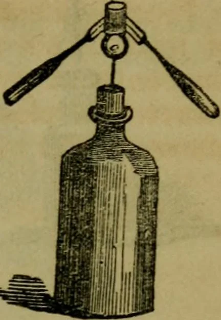 An illustration from The magician's own book, or The whole art of conjuring, 1862, leaf 202