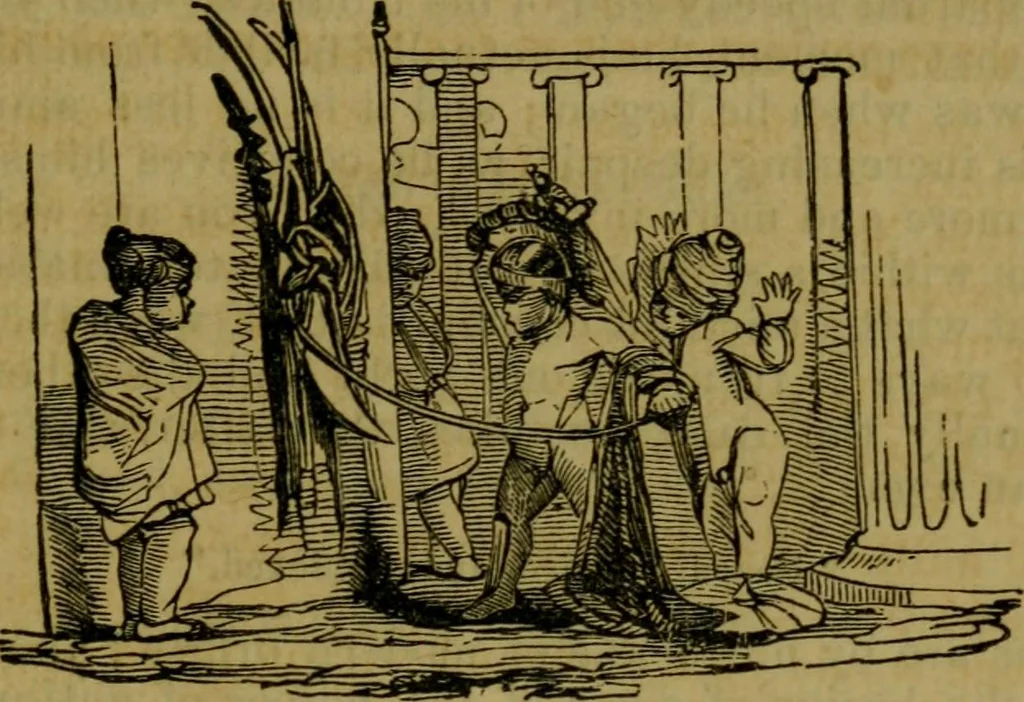 An illustration from The magician's own book, or The whole art of conjuring, 1862, leaf 282