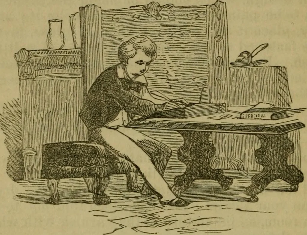 An illustration from The magician's own book, or The whole art of conjuring, 1862, leaf 343