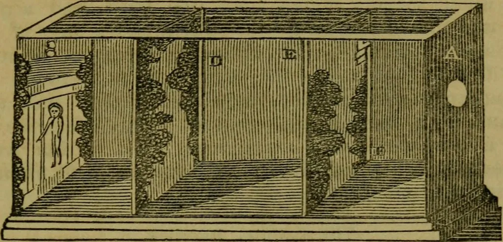 An illustration from The magician's own book, or The whole art of conjuring, 1862, leaf 366