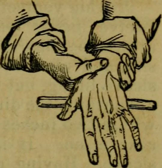 An illustration from The magician's own book, or The whole art of conjuring, 1862, leaf 42