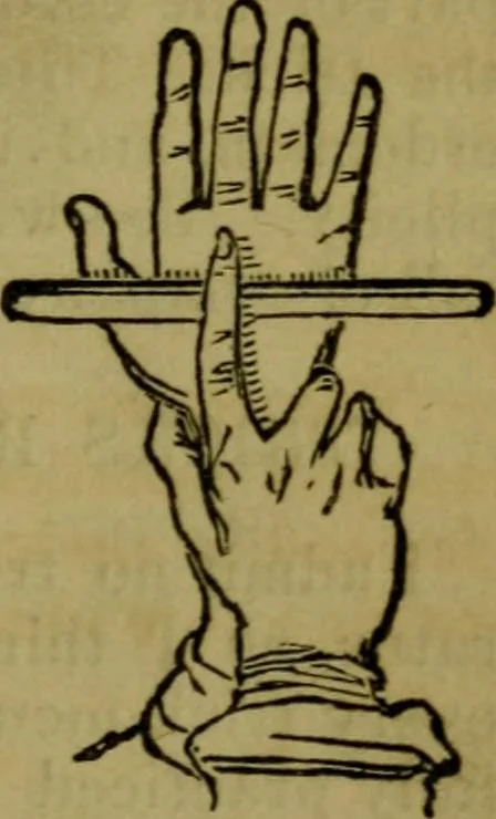 An illustration from The magician's own book, or The whole art of conjuring, 1862, leaf 42