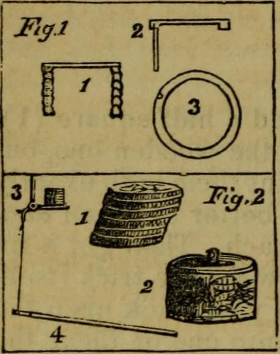An illustration from The magician's own book, or The whole art of conjuring, 1862, leaf 45