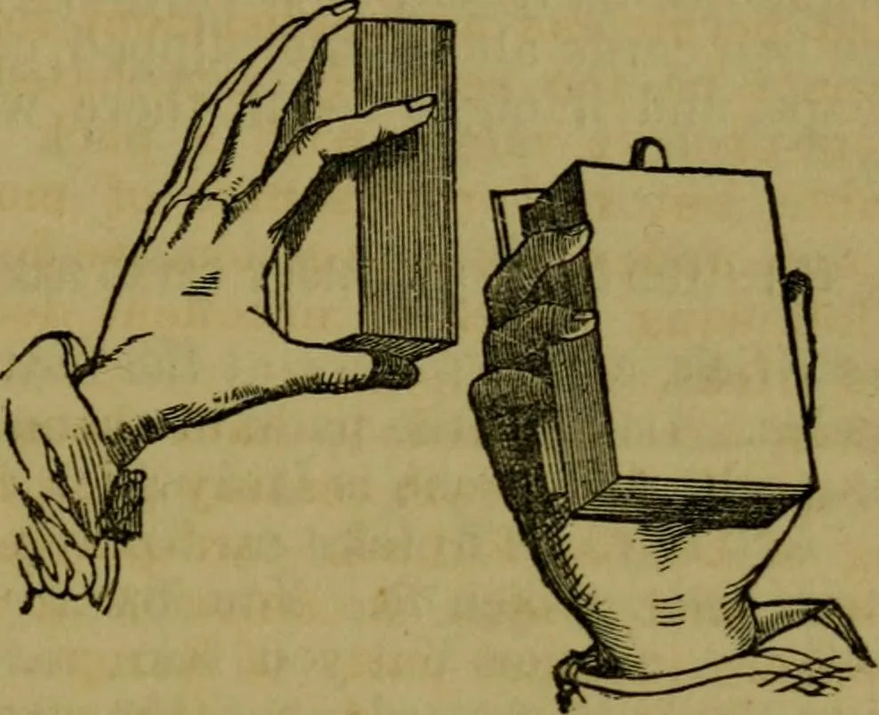 An illustration from The magician's own book, or The whole art of conjuring, 1862, leaf 72