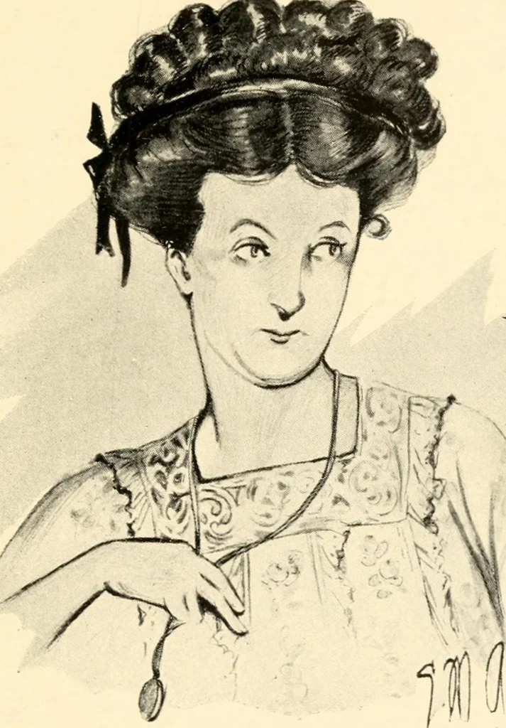 An illustration from The magic of dress, 1911, leaf 136
