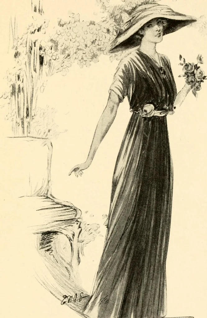 An illustration from The magic of dress, 1911, leaf 144