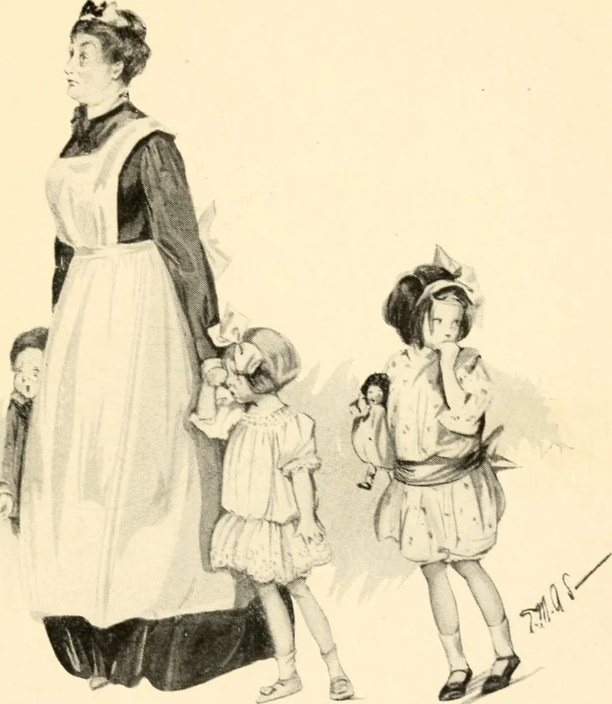 An illustration from The magic of dress, 1911, leaf 58