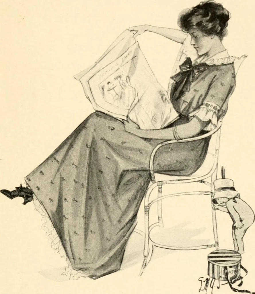 An illustration from The magic of dress, 1911, leaf 68