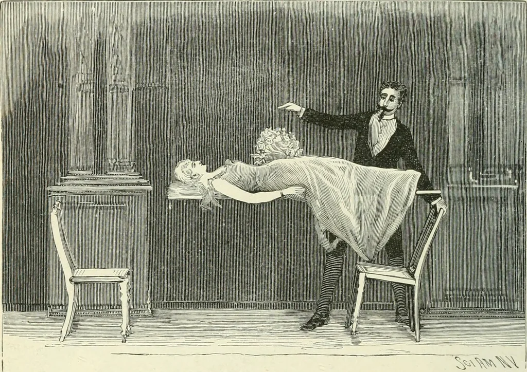 An illustration from Magic; stage illusions and scientific diversions, including trick photography, 1897, leaf 107