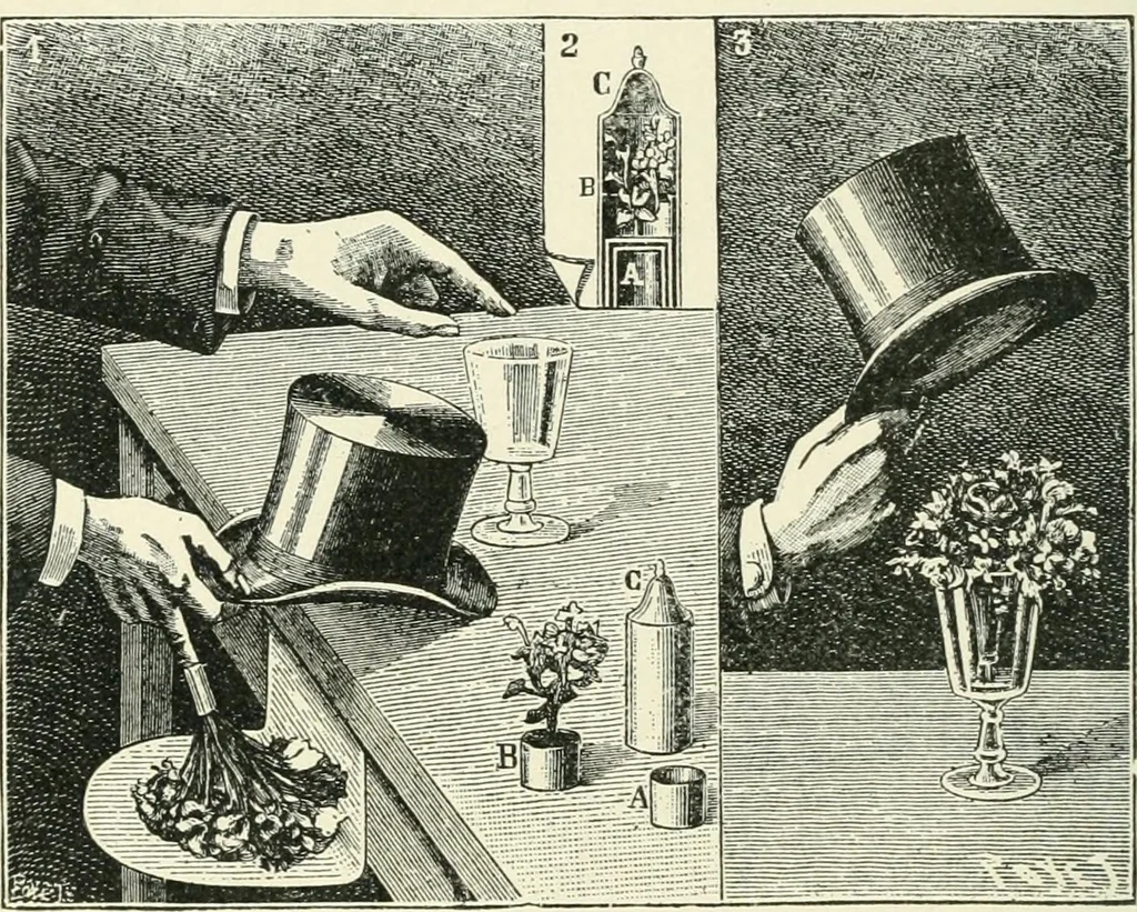 An illustration from Magic; stage illusions and scientific diversions, including trick photography, 1897, leaf 129