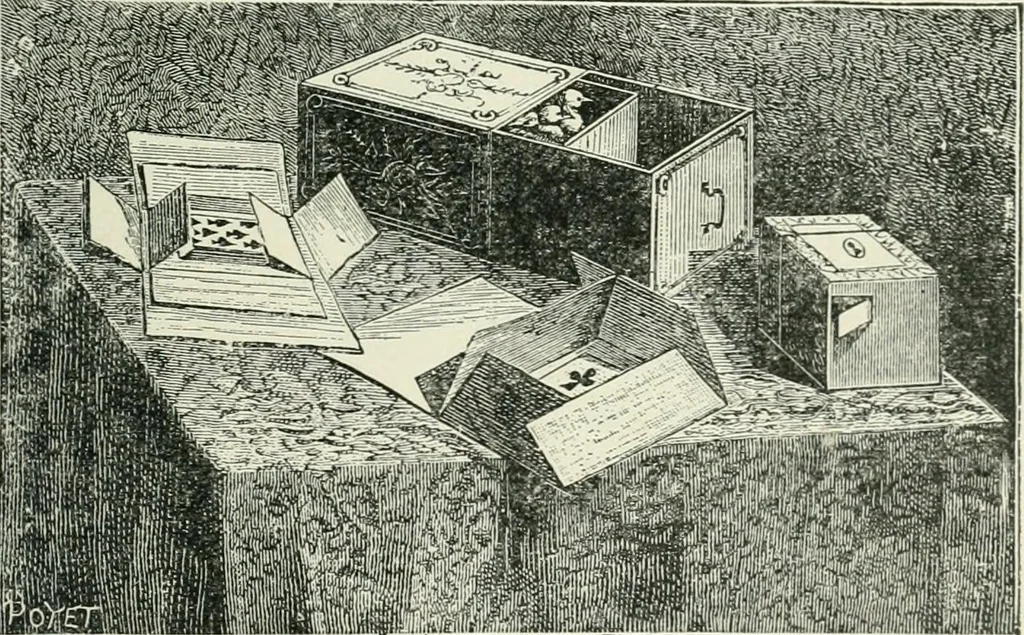 An illustration from Magic; stage illusions and scientific diversions, including trick photography, 1897, leaf 144