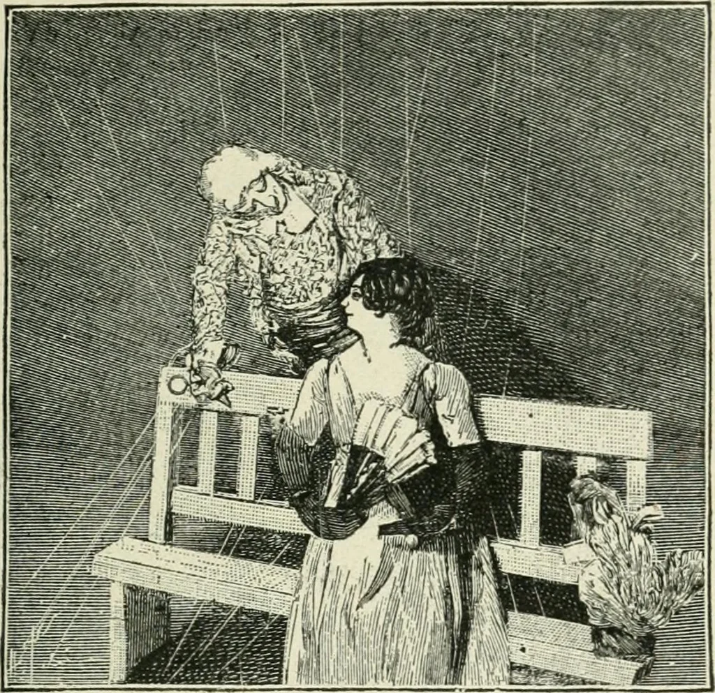 An illustration from Magic; stage illusions and scientific diversions, including trick photography, 1897, leaf 188