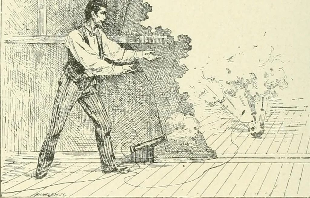 An illustration from Magic; stage illusions and scientific diversions, including trick photography, 1897, leaf 323