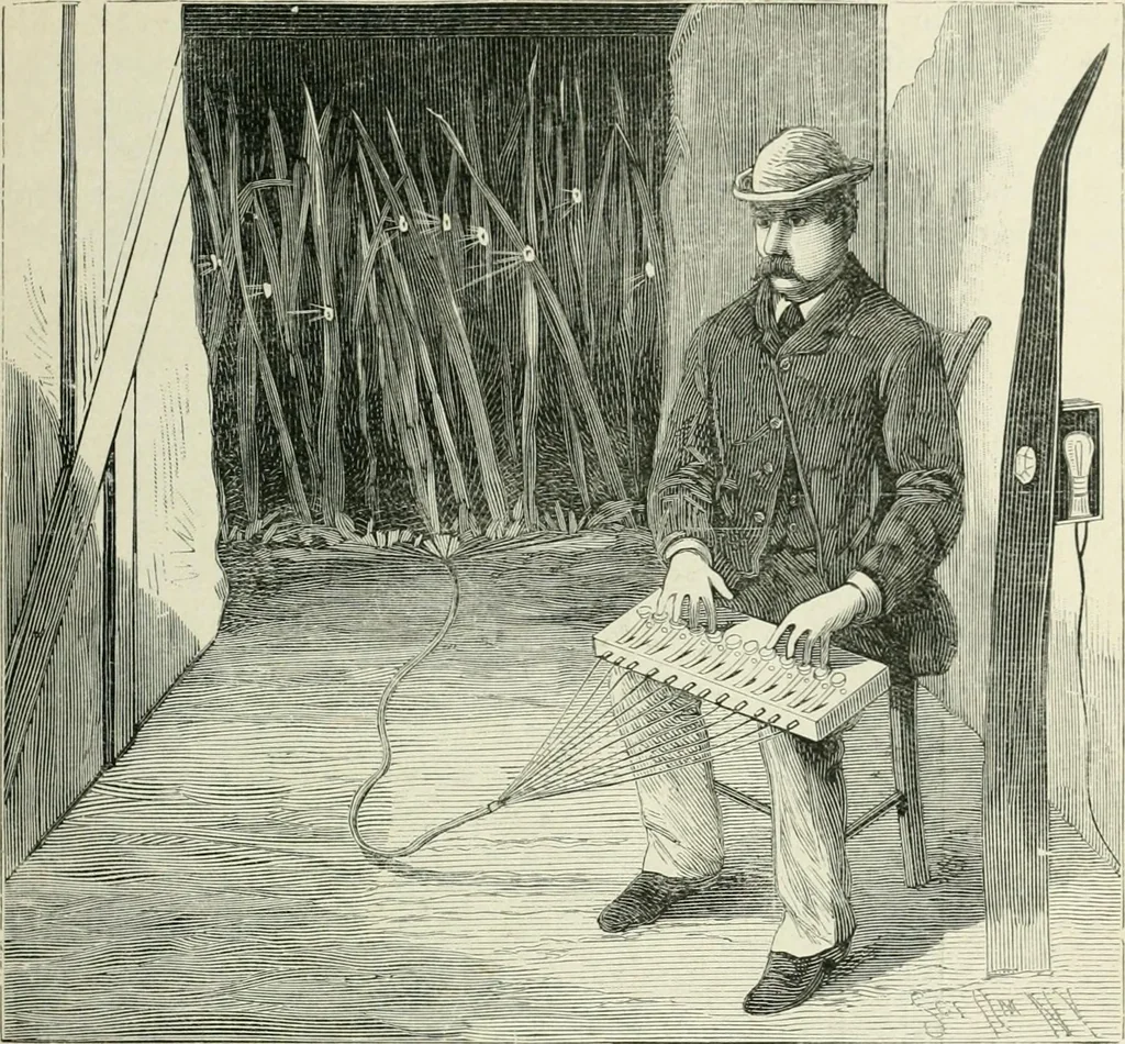 An illustration from Magic; stage illusions and scientific diversions, including trick photography, 1897, leaf 352