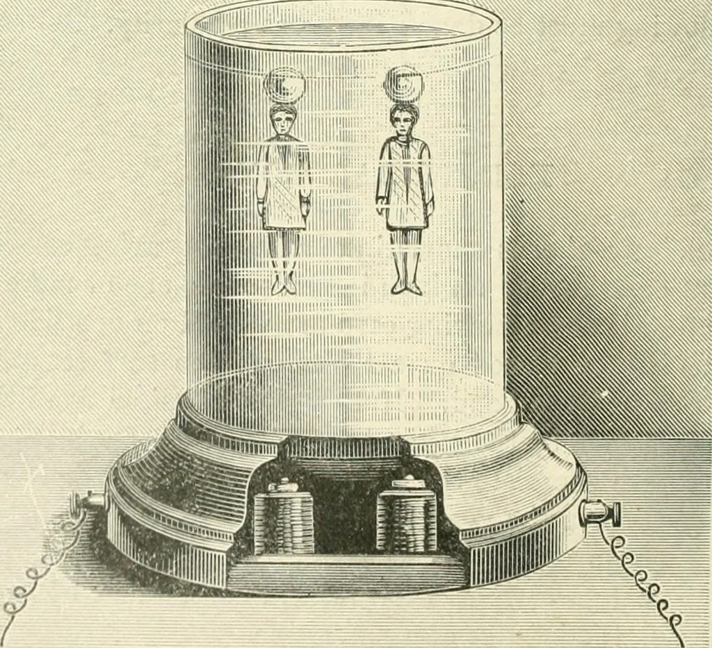An illustration from Magic; stage illusions and scientific diversions, including trick photography, 1897, leaf 401