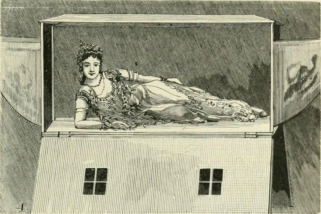 An illustration from Magic; stage illusions and scientific diversions, including trick photography, 1897, leaf 50