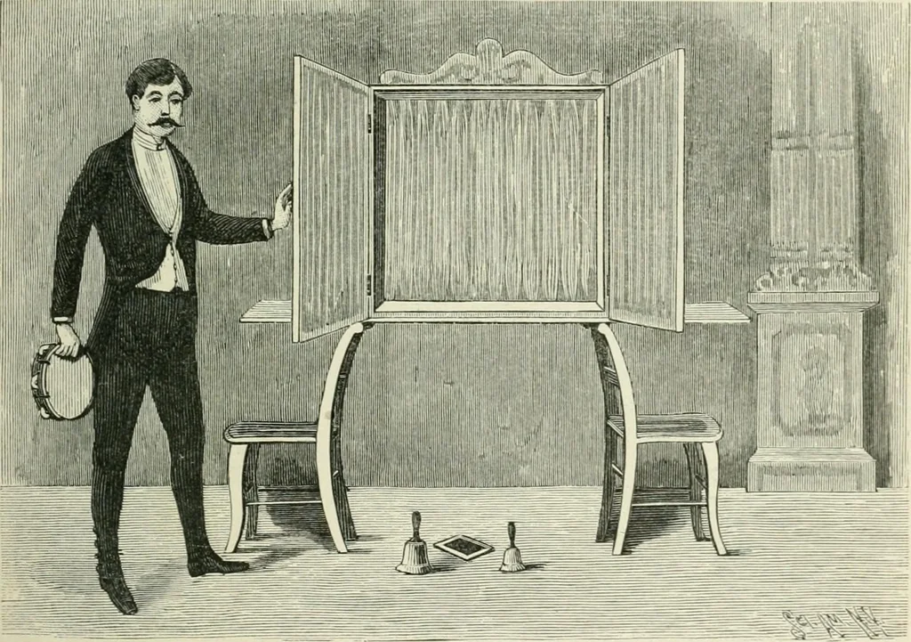 An illustration from Magic; stage illusions and scientific diversions, including trick photography, 1897, leaf 52