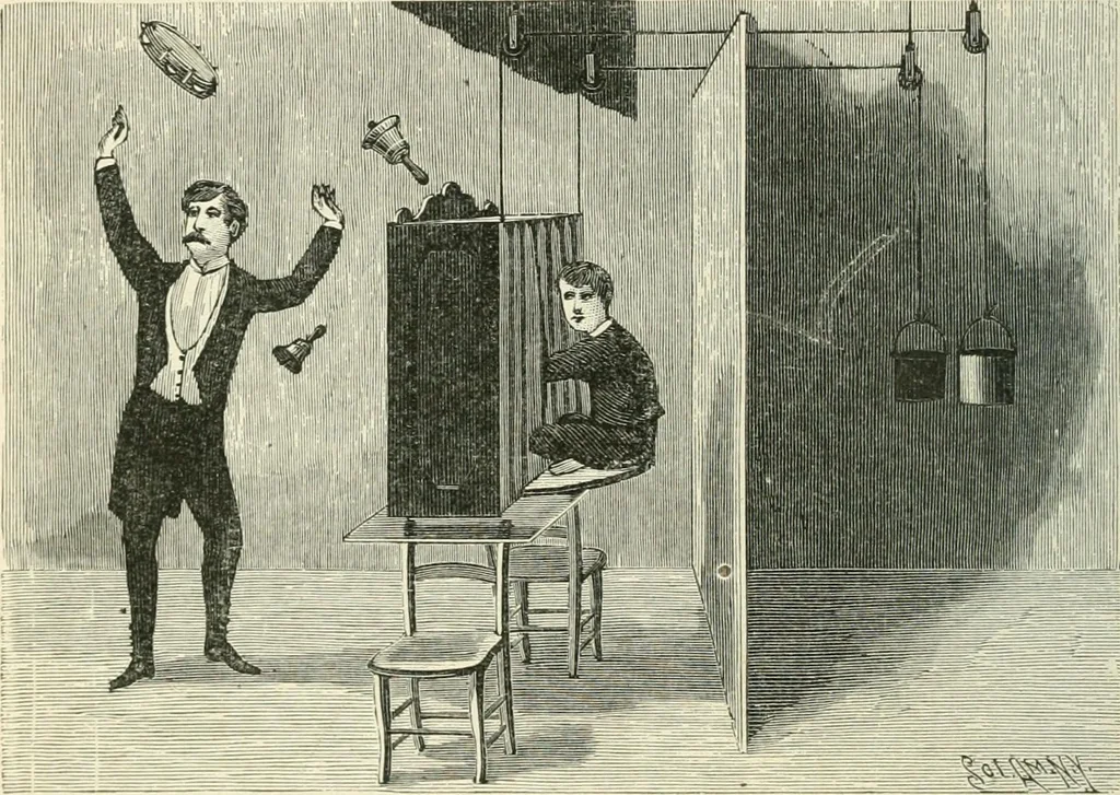 An illustration from Magic; stage illusions and scientific diversions, including trick photography, 1897, leaf 53