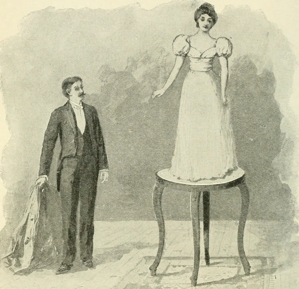 An illustration from Magic; stage illusions and scientific diversions, including trick photography, 1897, leaf 57