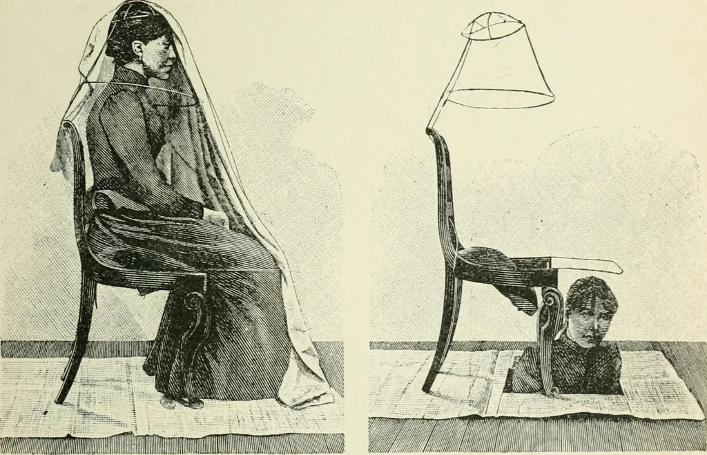 An illustration from Magic; stage illusions and scientific diversions, including trick photography, 1897, leaf 60