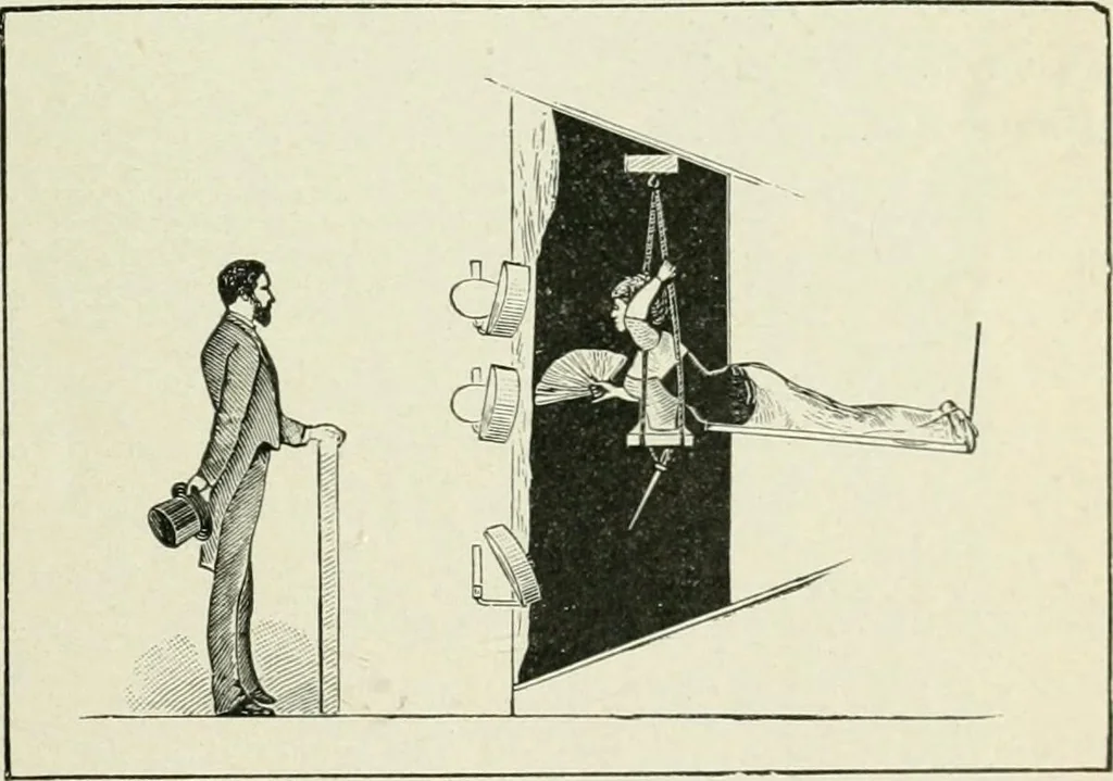 An illustration from Magic; stage illusions and scientific diversions, including trick photography, 1897, leaf 80
