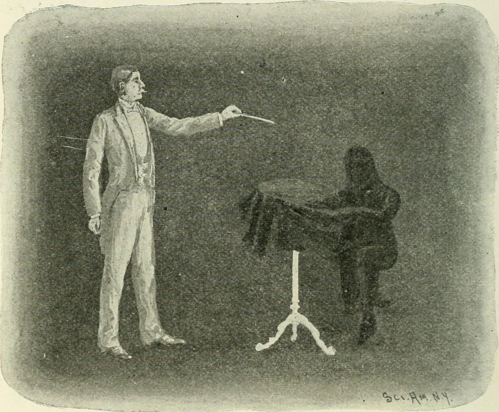 An illustration from Magic; stage illusions and scientific diversions, including trick photography, 1897, leaf 83