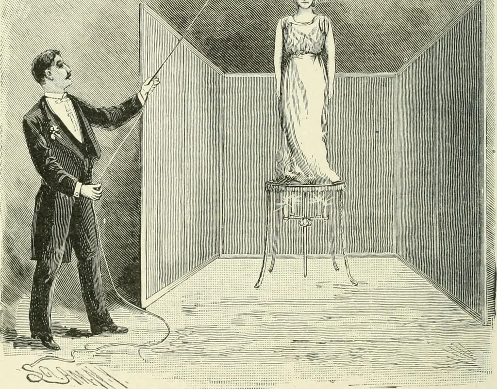 An illustration from Magic; stage illusions and scientific diversions, including trick photography, 1897, leaf 89
