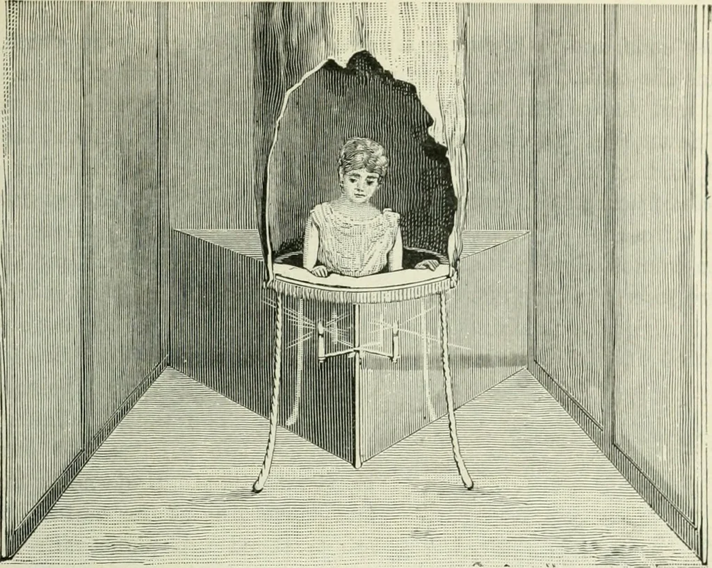 An illustration from Magic; stage illusions and scientific diversions, including trick photography, 1897, leaf 90
