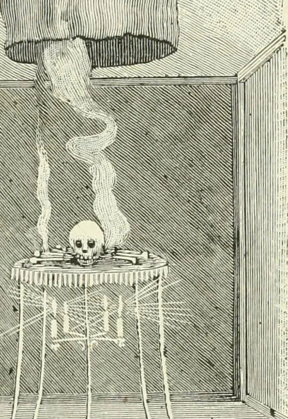 An illustration from Magic; stage illusions and scientific diversions, including trick photography, 1897, leaf 91
