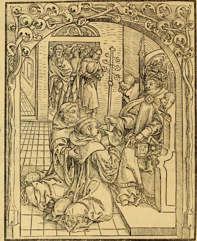 An illustration from Magnencij Rabani Mauri De laudib[us] sancte Crucis opus erudicione versu prosaq[ue] mirificum, 1503, leaf 15