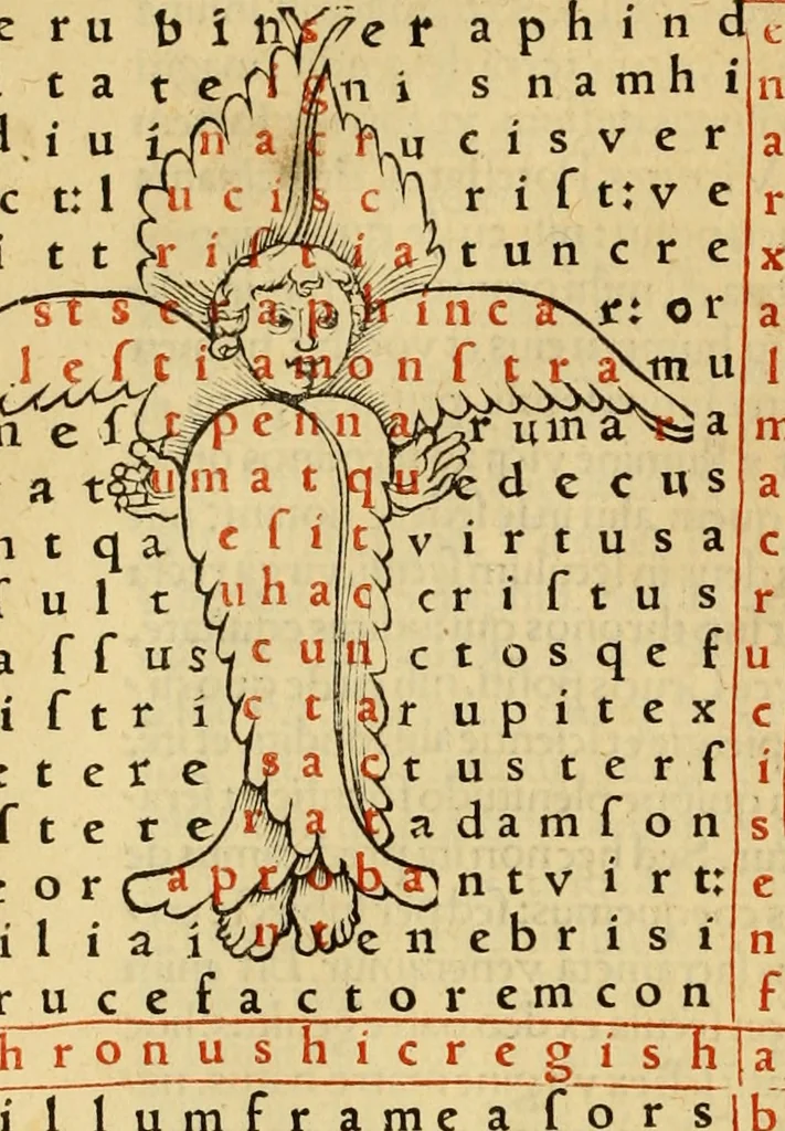 An illustration from Magnencij Rabani Mauri De laudib[us] sancte Crucis opus erudicione versu prosaq[ue] mirificum, 1503, leaf 41
