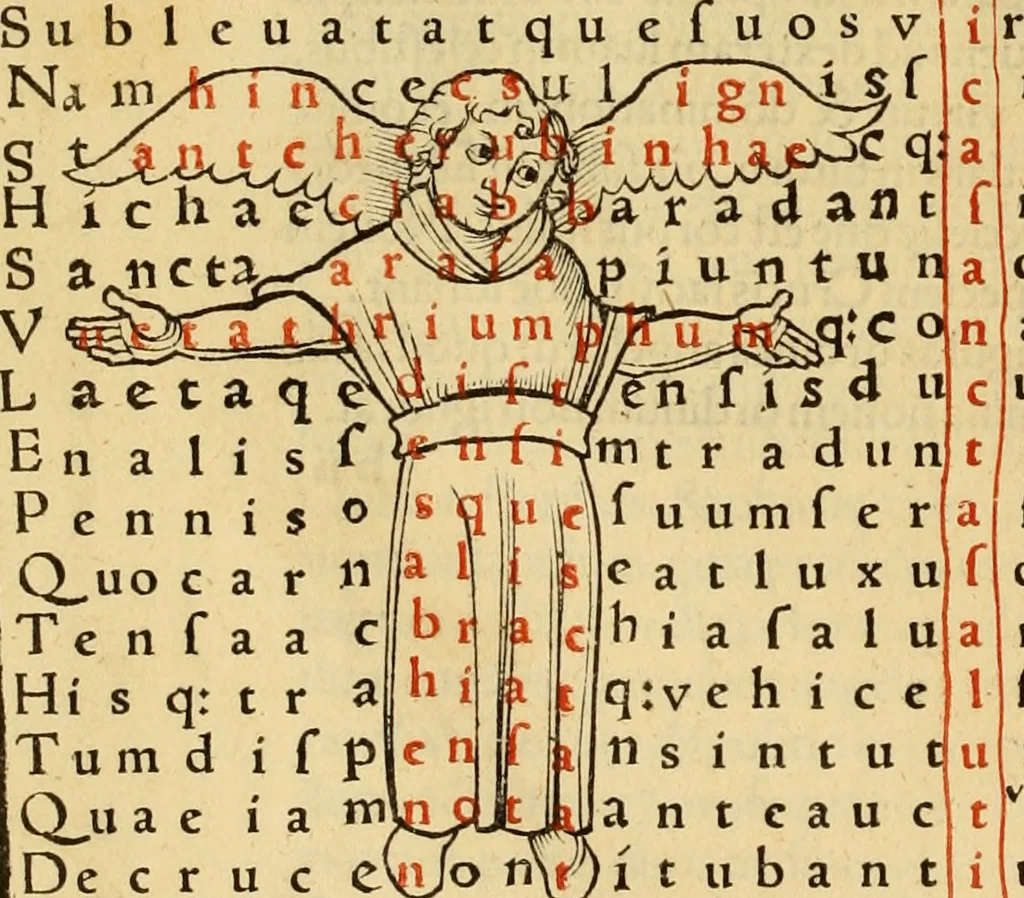 An illustration from Magnencij Rabani Mauri De laudib[us] sancte Crucis opus erudicione versu prosaq[ue] mirificum, 1503, leaf 41