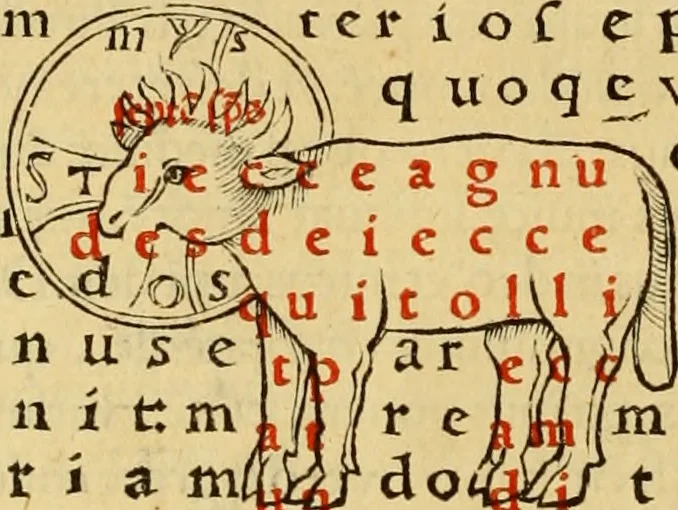 An illustration from Magnencij Rabani Mauri De laudib[us] sancte Crucis opus erudicione versu prosaq[ue] mirificum, 1503, leaf 85