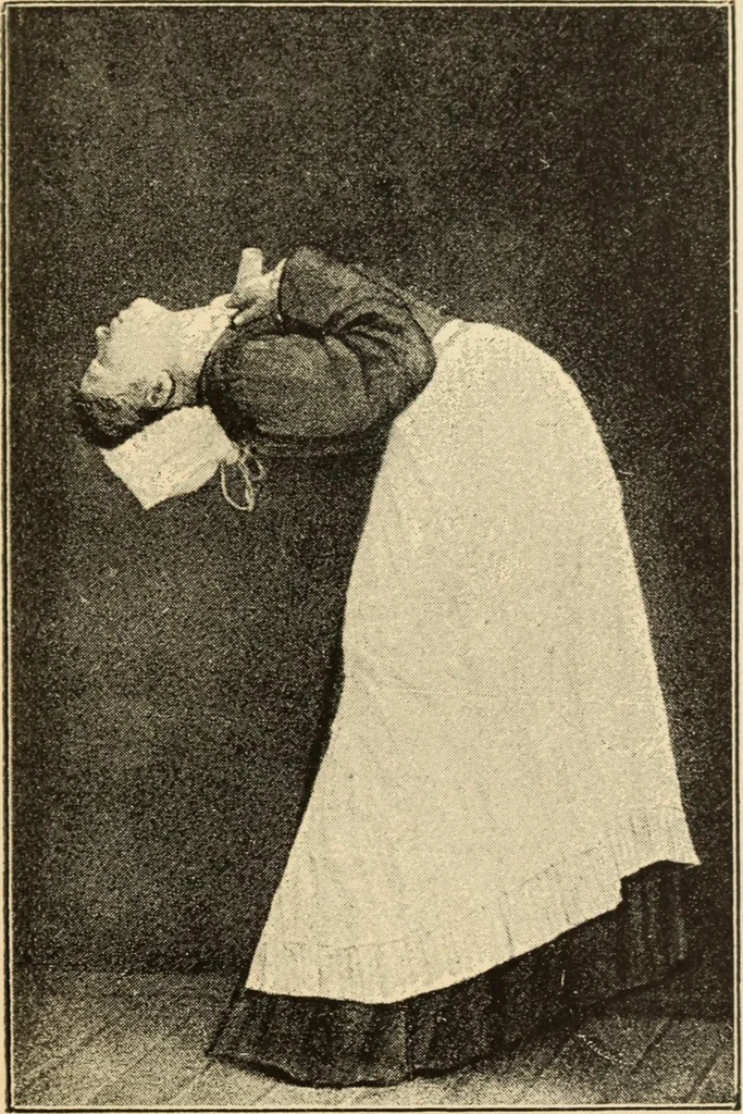 An illustration from Magnetismus und Hypnotismus; eine Darstellung dieses Gebietes, mit besonderer Berücksichtigung der Beziehungen zwischen dem mineralischen Magnetismus, dem sogenannten thierischen Magnetismus und dem Hypnotismus, 1895, leaf 148