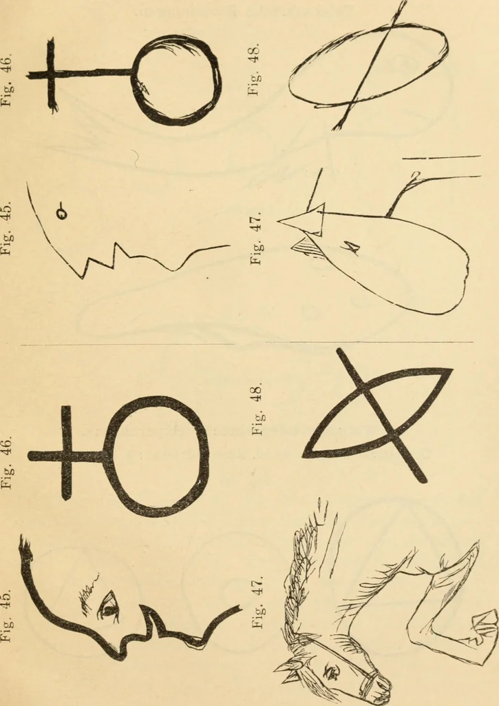 An illustration from Magnetismus und Hypnotismus; eine Darstellung dieses Gebietes, mit besonderer Berücksichtigung der Beziehungen zwischen dem mineralischen Magnetismus, dem sogenannten thierischen Magnetismus und dem Hypnotismus, 1895, leaf 248