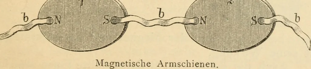 An illustration from Magnetismus und Hypnotismus; eine Darstellung dieses Gebietes, mit besonderer Berücksichtigung der Beziehungen zwischen dem mineralischen Magnetismus, dem sogenannten thierischen Magnetismus und dem Hypnotismus, 1895, leaf 36
