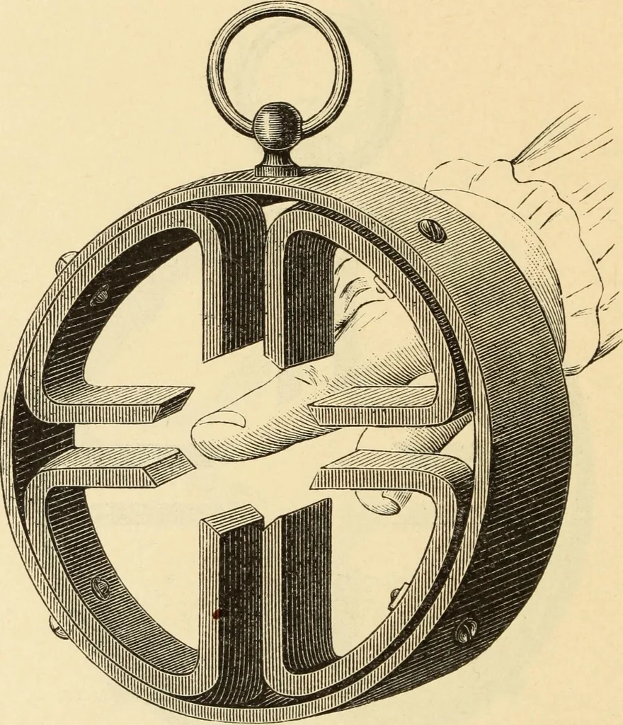 An illustration from Magnetismus und Hypnotismus; eine Darstellung dieses Gebietes, mit besonderer Berücksichtigung der Beziehungen zwischen dem mineralischen Magnetismus, dem sogenannten thierischen Magnetismus und dem Hypnotismus, 1895, leaf 93