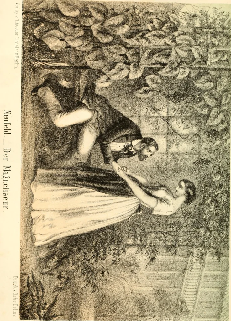 An illustration from Magnetismus und Mesmerismus, oder Physische und geistige Kräfte der Natur, 1862, leaf 341