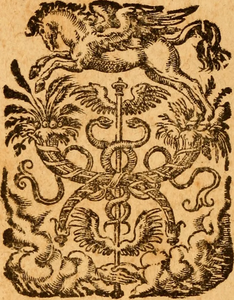 An illustration from Magni Hippocratis medicorum omnium facile principis Opera omnia quae extant in VIII sectiones ex Erotiani mente distributa, 1596, leaf 1293