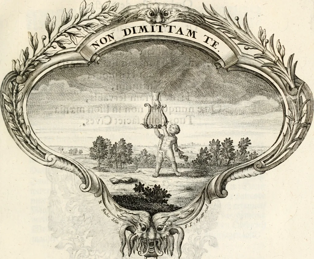 An illustration from Magnus in ortu; maximus in meridie; major in occasu : semperque serenissimus principum sol Maximilianus Emanuel, utr. Bav. & Palat. Sup. Dux., Com. Pal. Rheni, S.R. Imp. Archidap. & Elector, Landr. Leucht. &c., seu, Apparatus funebris litterarius extremis honoribus ejusdem Serenmi. ac Potentissimi Princ. Electoris adornatus, cùm in Elect. Templo Cler. Reg. solennes exequiae eidem piissimè defuncto electori celebrarentur, 1727, leaf 174